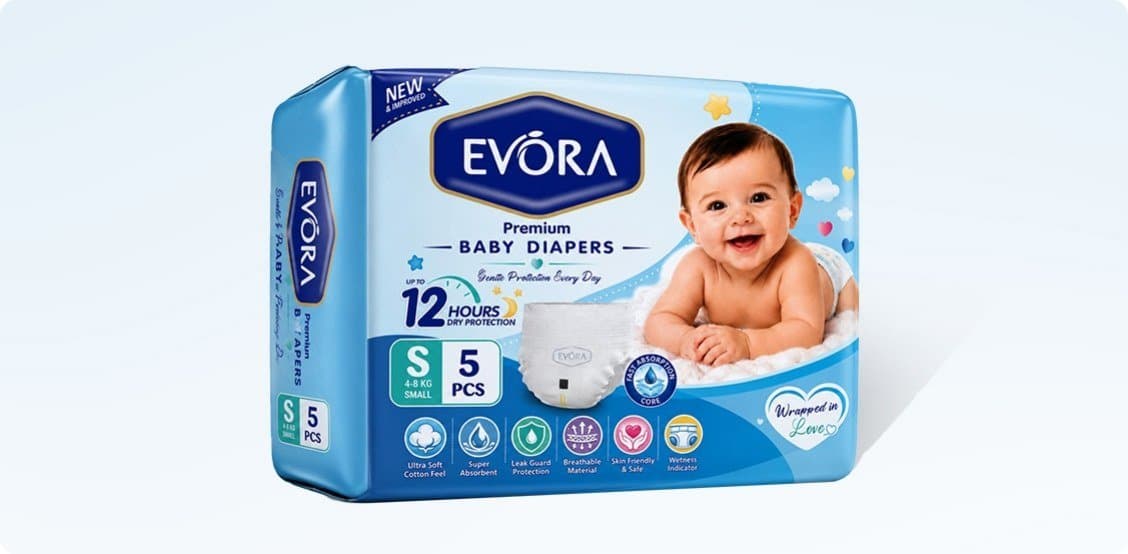 Evora premium baby diapers