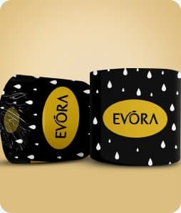 Evora black bathroom tissue rolls