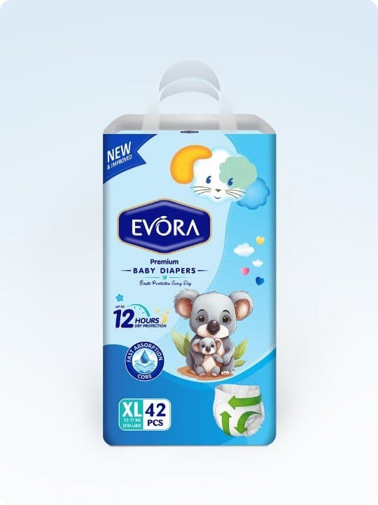 Evora Premium Baby Diaper XL 42 pcs