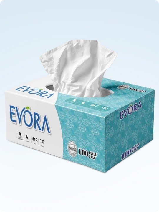 Evora Box Tissue 100 pulls