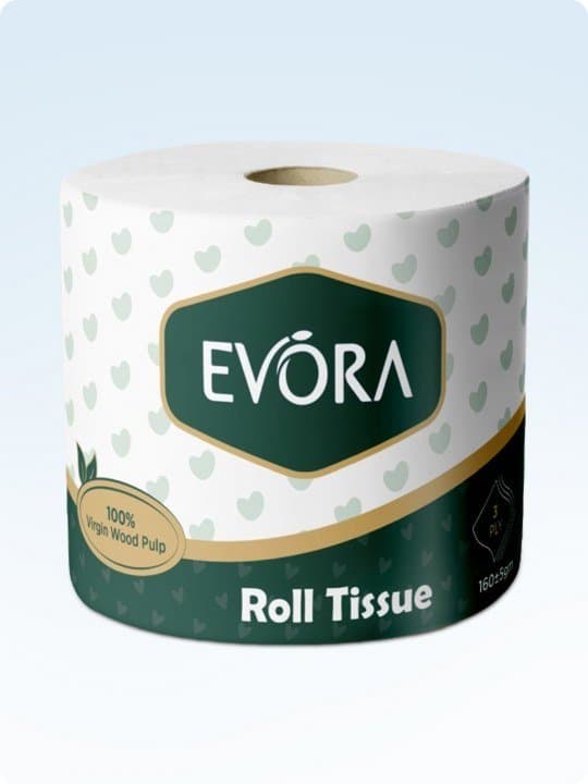Evora Bathroom Roll Tissue 160 mm
